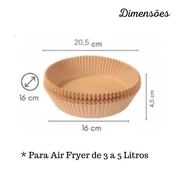 Imagem de Papel Forro Air Fryer Antiaderente Descartável (50 Und)