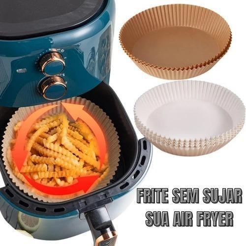 Imagem de Papel Forro Air Fryer Antiaderente Descartável Com 100 Pcs