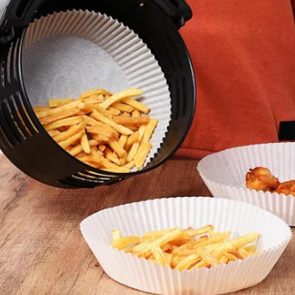 Imagem de Papel Forro Air Fryer Antiaderente Descartável Com 50 Pcs