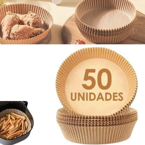 Imagem de Papel Forro Air Fryer Antiaderente Descartável Com 50 Pcs