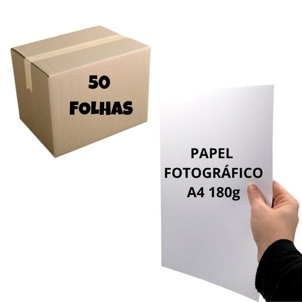 Imagem de Papel Fotográfico A4 Glossy 180g 50 Folhas