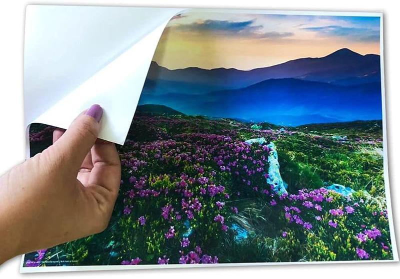 Imagem de Papel Fotográfico Adesivo 130g 50 Folhas Off Paper Para impressão de fotos, topos de bolo (não comes