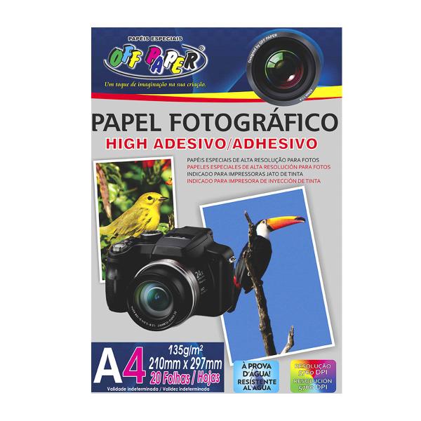 Imagem de Papel Fotográfico Adesivo A4 135g com 20 Folhas Off Paper 