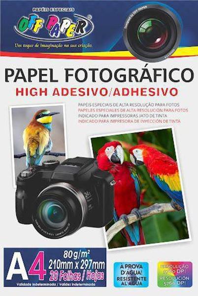 Imagem de Papel fotográfico adesivo a4 80g com 20 folhas - OFF PAPER