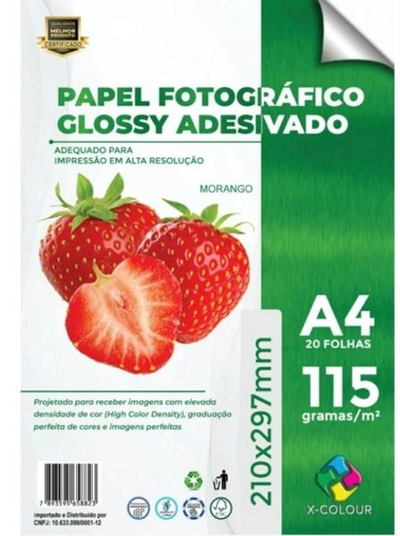 Imagem de Papel fotográfico glossy adesivo 115g A4 X-COLOUR / 1000 FOLHAS