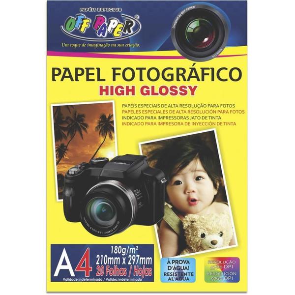 Imagem de Papel Fotografico INKJET A4 HIGH 180G