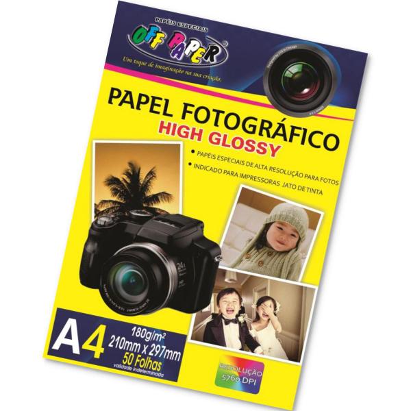 Imagem de Papel fotográfico OFF Paper A4 180g 210mm x 297mm 50 folhas