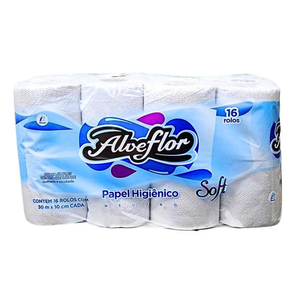 Imagem de Papel Higiênico Alveflor 30Mts 4X16 Soft - Fardo