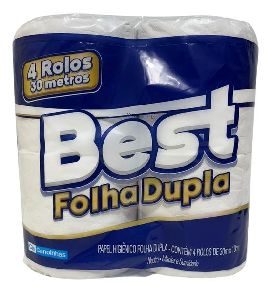 Imagem de Papel Higiênico Best Folha Dupla  05 Pct C/4 Rolos Kit