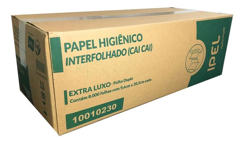 Imagem de Papel Higiênico Cai Extra Luxo Folha Dupla De 8000 Un Pacote X10