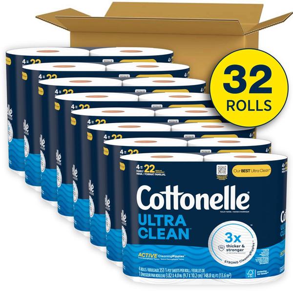 Imagem de Papel higiênico Cottonelle Ultra Clean 32 Family Mega Rolls