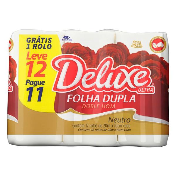 Imagem de Papel Higiênico Deluxe Folha Dupla Neutro Ultra Leve 12 Pague 11 Unidades