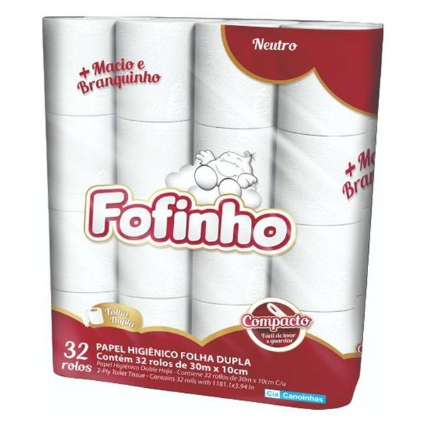 Imagem de Papel Higienico Fofinho Fd 30m 32rl 3pc