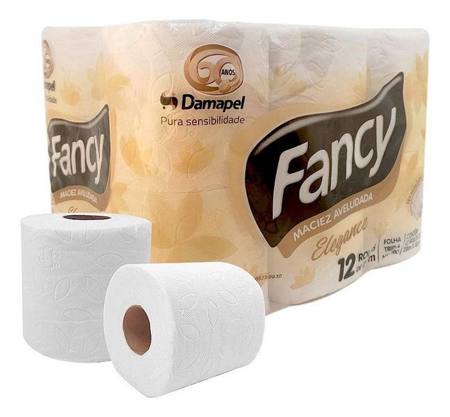 Imagem de Papel Higiênico Folha Tripla Neutro 20m com 12 unidades Fancy Elegance