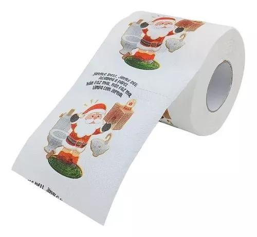 Papel Higiênico Natalinos Jogo com 3 Rolos 20M 10CM - Multiart Imagem de Papel Higiênico Natalinos Jogo com 3 Rolos 20M 10CM