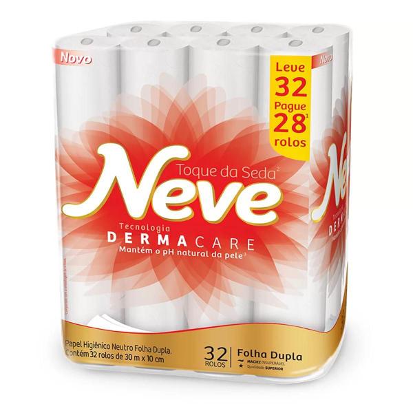 Papel Higienico Neve Folha Dupla Fardo Com 32 Rolos De 30M Imagem de Papel Higienico Neve Folha Dupla Fardo Com 32 Rolos De 30M