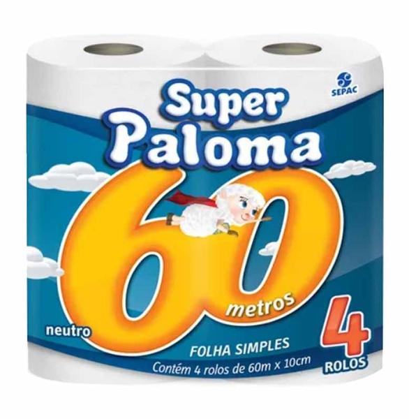 Imagem de Papel Higiênico Paloma 60 Metros Folha Simples 020111 Sepac - 4rl