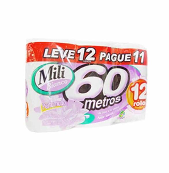 Imagem de Papel Higiênico Perfumado Bianco 60m Mili Leve 12 Pague 11 Rolos