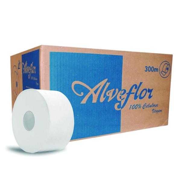 Imagem de Papel Higienico Rolao 100% Cel 8X300M Folha Simples Alveflor