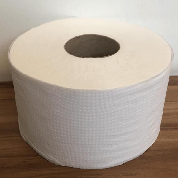 Imagem de Papel Higiênico Rolão 100% celulose Folha simples Alveflor com 8 rolos de 300 metros