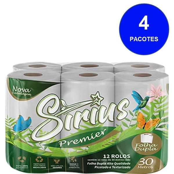 Imagem de Papel Higienico Sirius Premier Fd 30m 12rl 4pc