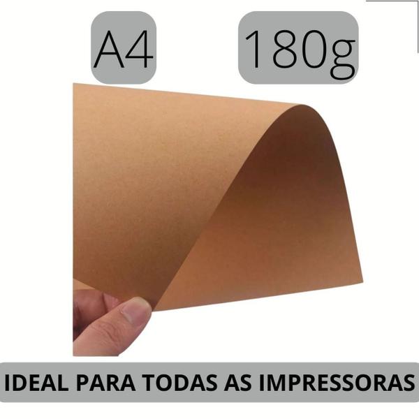 Imagem de Papel Kraft A4 100 Folhas 180G Artesanato