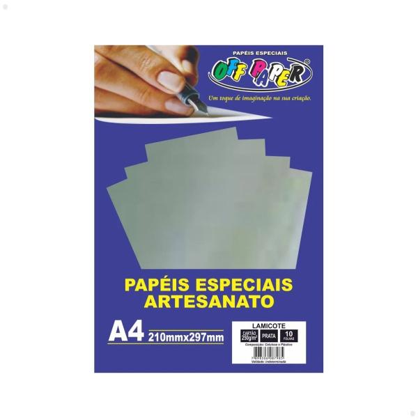 Imagem de Papel Lamicote 250g PCT C/ 10 Folhas - Off Paper