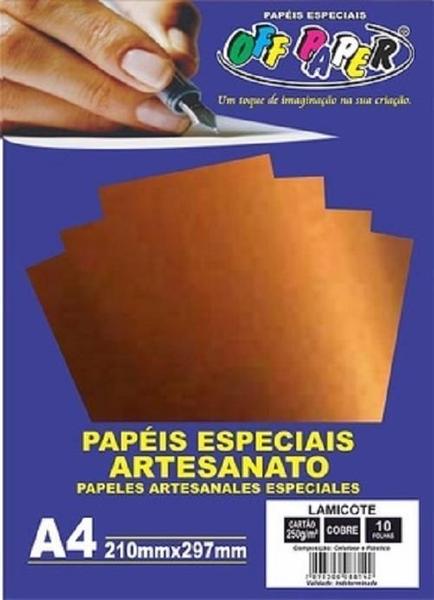 Imagem de Papel Lamicote Cobre A4 250G 10 Ref: 10537