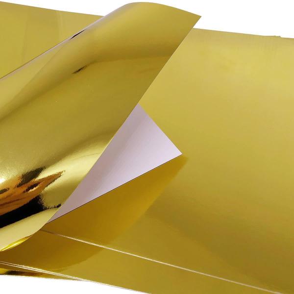 Imagem de Papel Laminado A4 250g Dourado Ouro Lamicote Masterprint - 10 Folhas