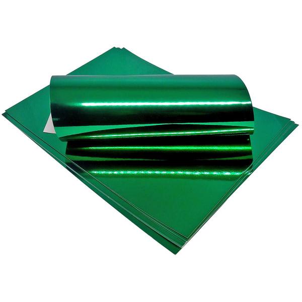 Imagem de Papel Laminado Verde 250g A4 para Lembrancinhas Decorações Artesanato Enfeites Pacote com 10 Folhas Masterprint