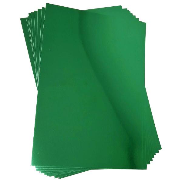 Imagem de Papel Laminado Verde A4 250g para Artesanato Decorações Enfeites Lembrancinhas Pacote com 10 Folhas Masterprint
