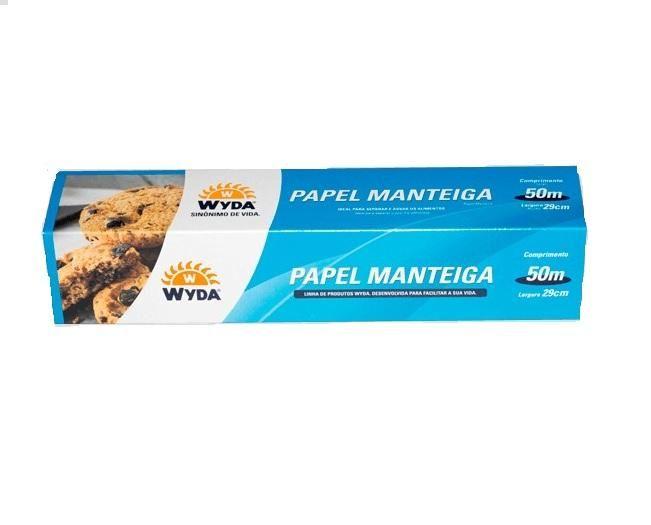 Papel Manteiga 29 Cm x 50 Metros Wyda Imagem de Papel Manteiga 29 Cm x 50 Metros Wyda