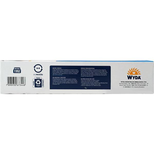 Papel Manteiga 29 Cm x 50 Metros Wyda Imagem de Papel Manteiga 29 Cm x 50 Metros Wyda