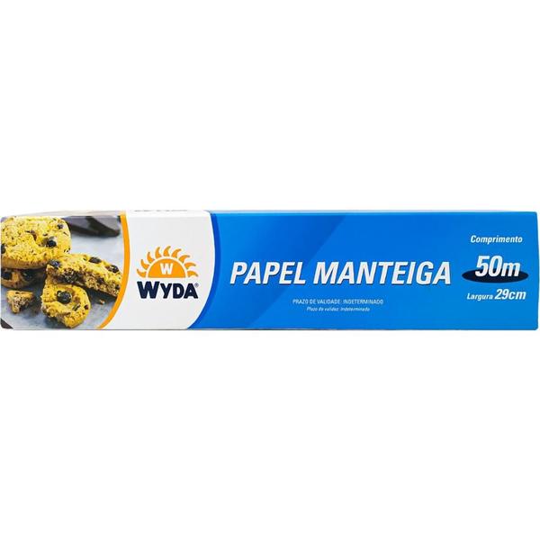 Papel Manteiga 29 Cm x 50 Metros Wyda Imagem de Papel Manteiga 29 Cm x 50 Metros Wyda