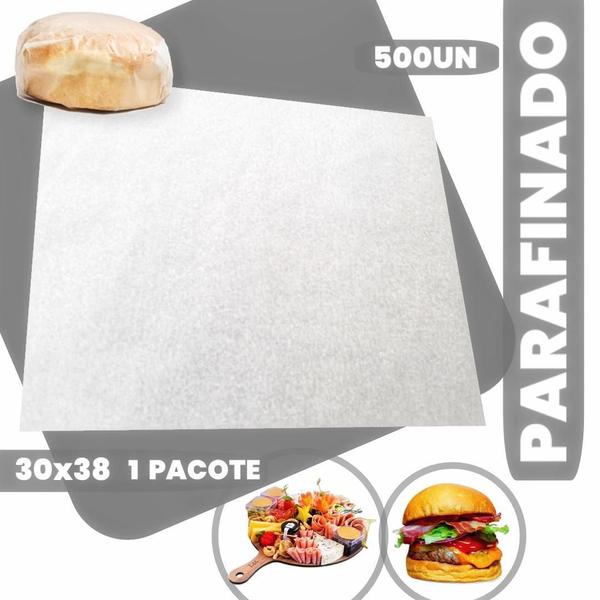 Imagem de Papel Manteiga Embrulhar Hamburguer Liso Branco Sem Estampa