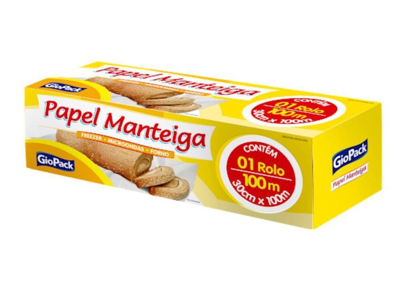 Imagem de Papel Manteiga Rolo 100Metros X 30Cm Giopack