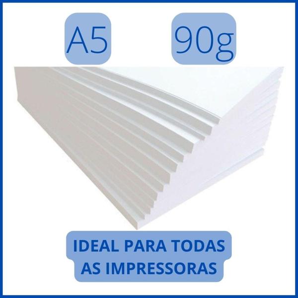 Papel Offset A5 Branco 1000 Folhas Sulfite 90G Chambril Top Imagem de Papel Offset A5 Branco 1000 Folhas Sulfite 90G Chambril Top