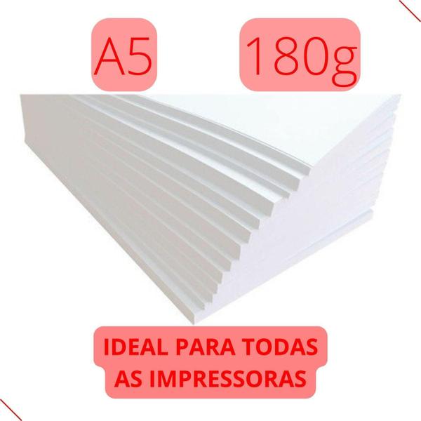 Papel Offset A5 Branco 500 Folhas Sulfite 180G Chambril Top Imagem de Papel Offset A5 Branco 500 Folhas Sulfite 180G Chambril Top