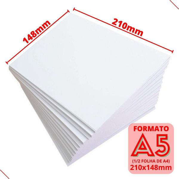 Papel Offset A5 Branco 500 Folhas Sulfite 180G Chambril Top Imagem de Papel Offset A5 Branco 500 Folhas Sulfite 180G Chambril Top