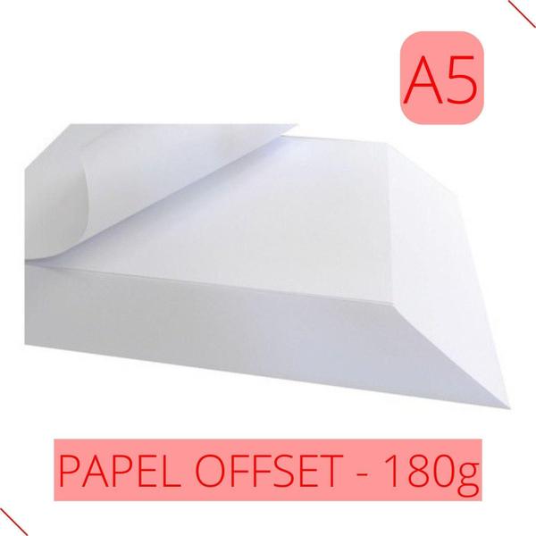 Papel Offset A5 Branco 500 Folhas Sulfite 180G Chambril Top Imagem de Papel Offset A5 Branco 500 Folhas Sulfite 180G Chambril Top
