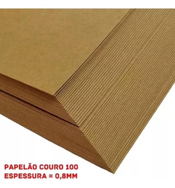 Imagem de Papel Papelão Couro Nº 60  02 Placas De 100x40 Ótimo Preço