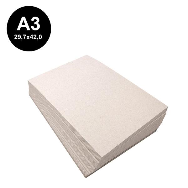 Imagem de Papel Papelão Paraná Tipo Holler 1.7mm A3 29,7x42 - c/10