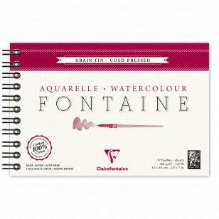 Papel para Aquarela Clairefontaine Fontaine Cold Pressed 300g/m² 12X18cm Imagem de Papel para Aquarela Clairefontaine Fontaine Cold Pressed 300g/m² 12X18cm