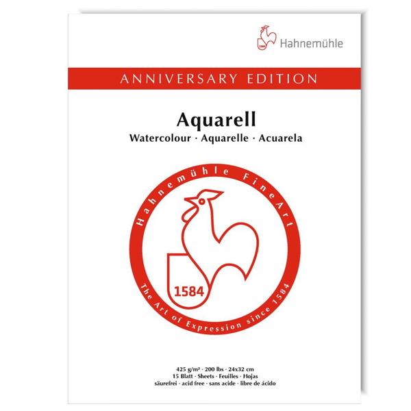 Imagem de Papel Para Aquarela Edição Aniversário Hahnemühle 24x32cm 15 Folhas