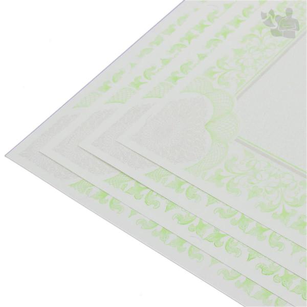 Imagem de Papel para Certificado 120g A4 (verde) 10 Folhas