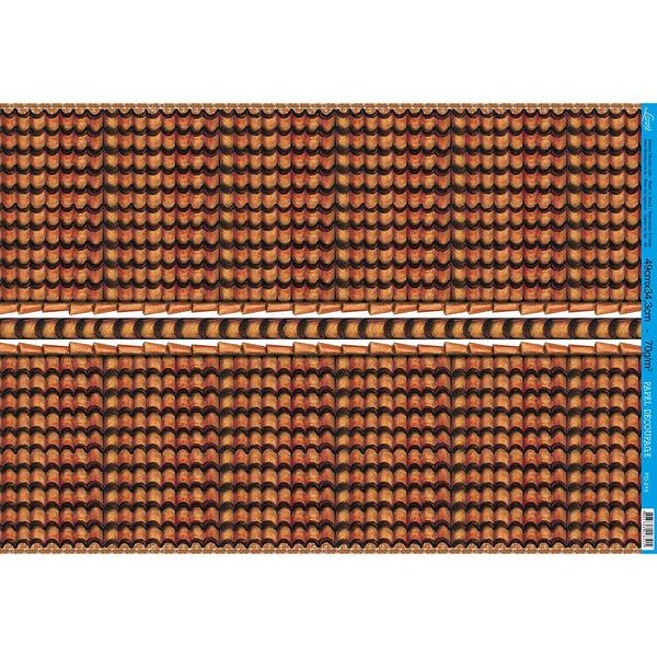 Imagem de Papel para Decoupage Litoarte 49 x 34,3 cm - Modelo PD-215 Telhado I