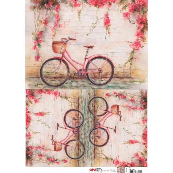 Imagem de Papel para Decoupage OPAPEL 30x45 -  Bicicleta