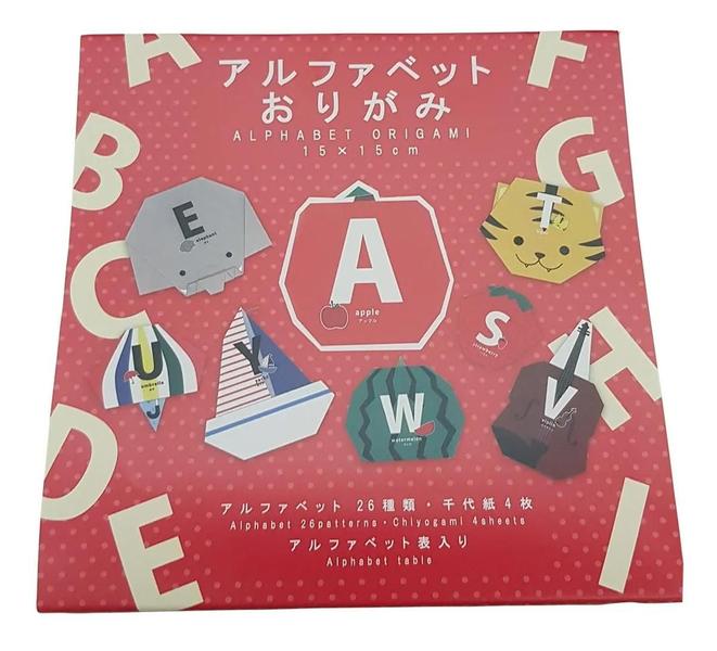 Papel Para Dobradura Origami Alfabeto Em Inglês 15cm 30 fls - EHIME SHIKO Imagem de Papel Para Dobradura Origami Alfabeto Em Inglês 15cm 30 fls