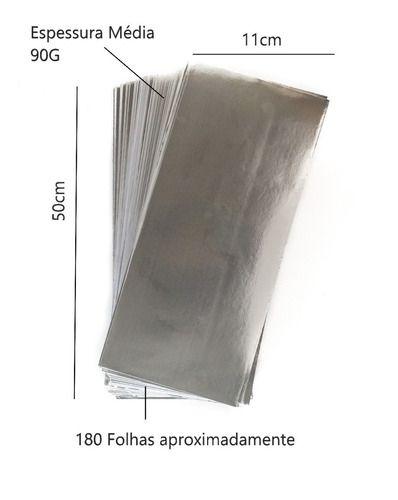 Imagem de Papel Para Mechas Laminado 11x50 Escova (180 Folhas) 1kg