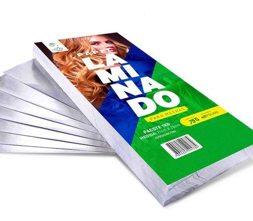 Imagem de Papel Para Mechas Laminado 11x50 Escova (180 Folhas) 1kg